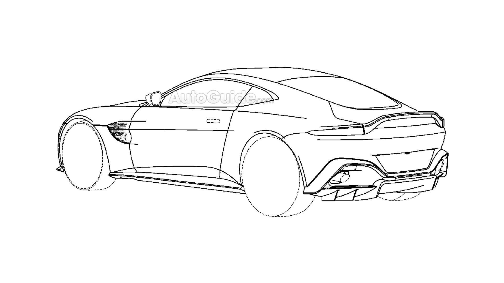 2018 Aston Martin Vantage patent drawing - Image via Autoguide