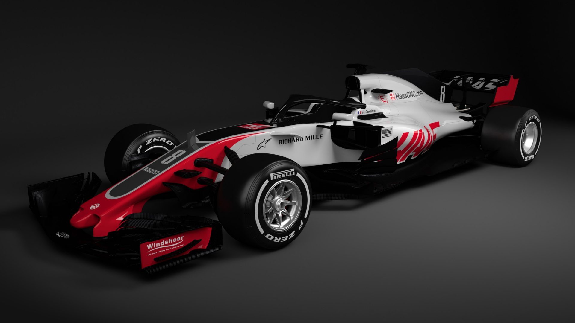 2018 Haas F1 race car