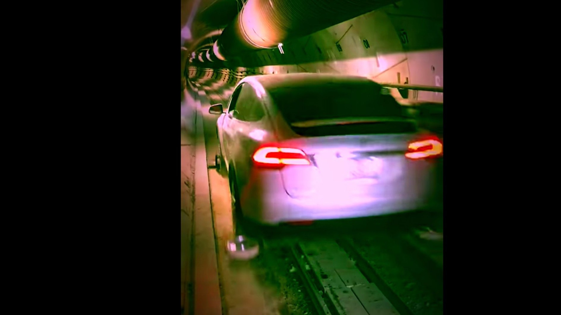 Tesla Model X in Boring Company tunnel