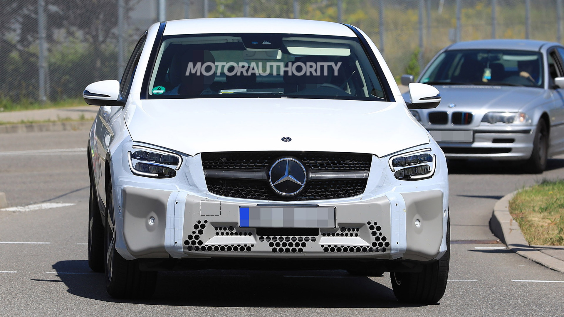2020 Mercedes-Benz GLC Coupe facelift spy shots - Image via S. Baldauf/SB-Medien