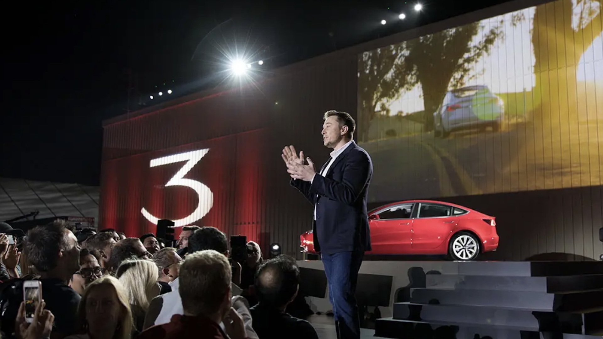 Elon Musk at Tesla Model 3 reveal