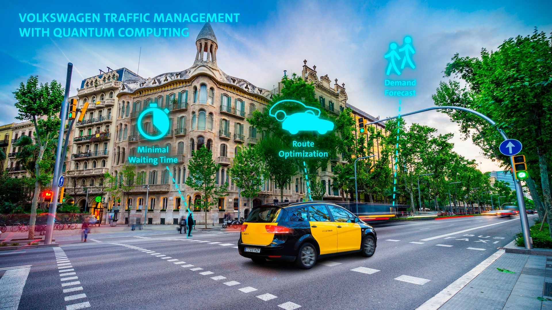 VW quantum computer traffic management system