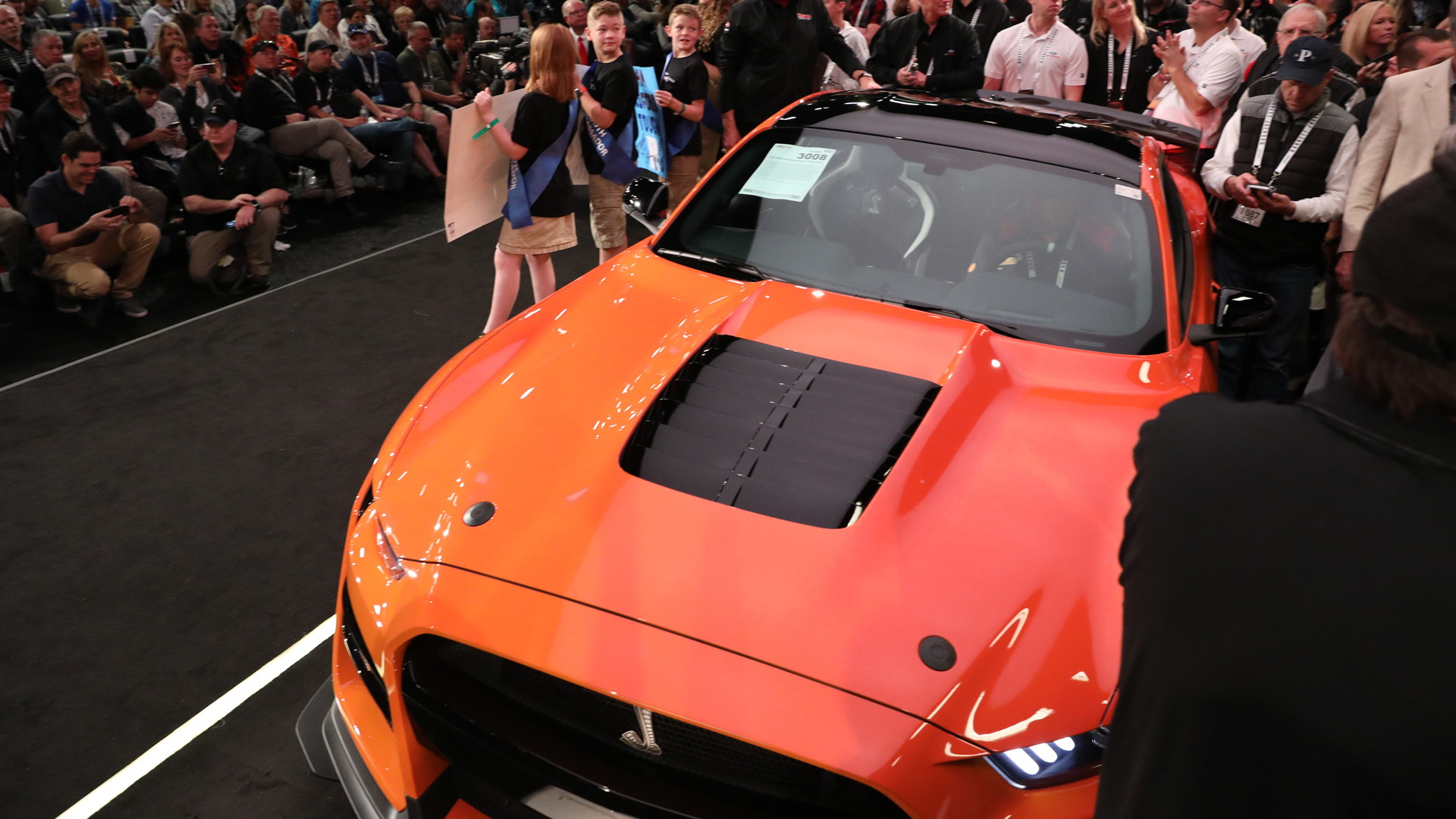 Auction of 2020 Ford Mustang Shelby GT500 with VIN ending in 001 on January 18, 2019