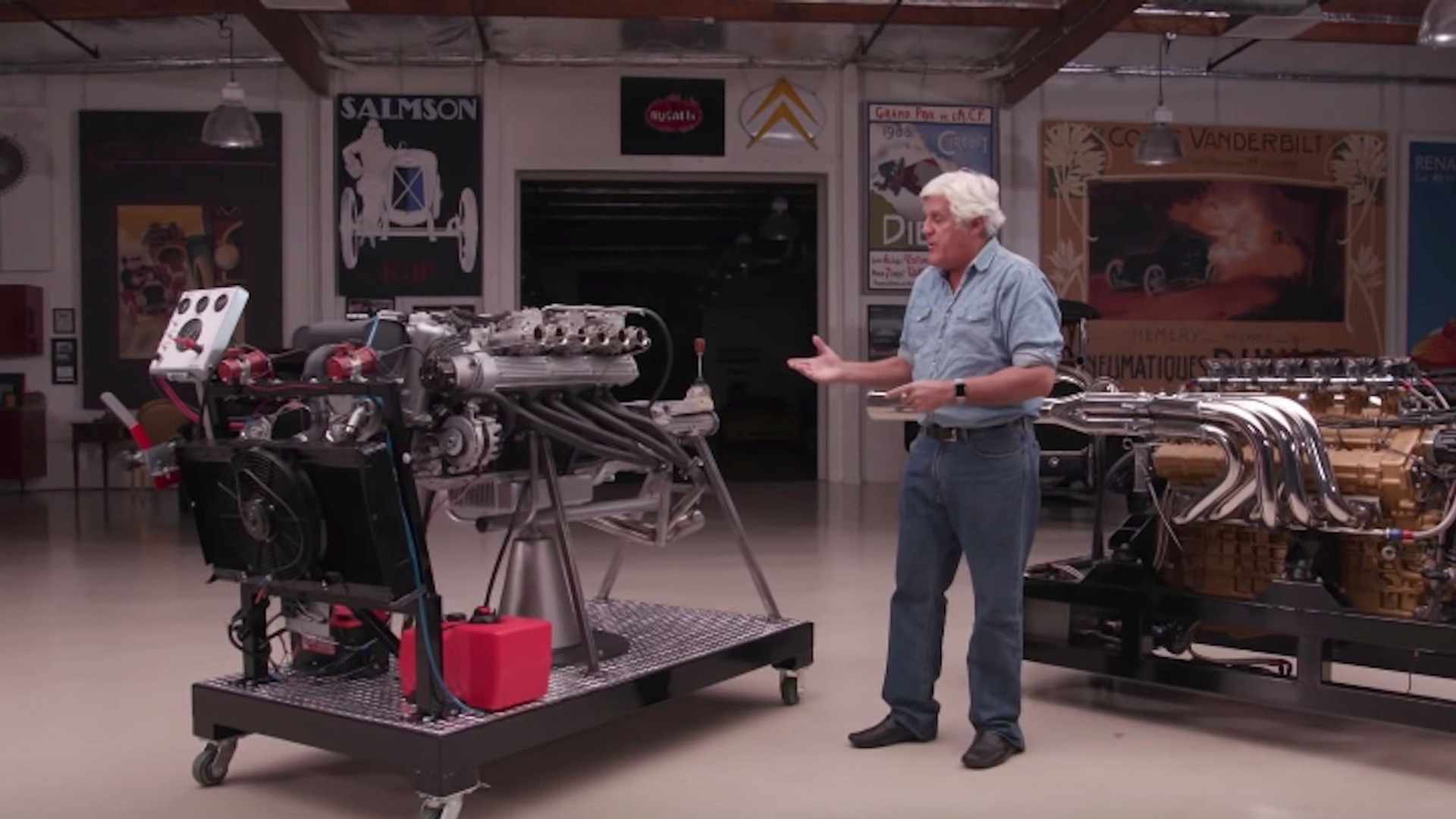 Lamborghini engines on Jay Leno's Garage
