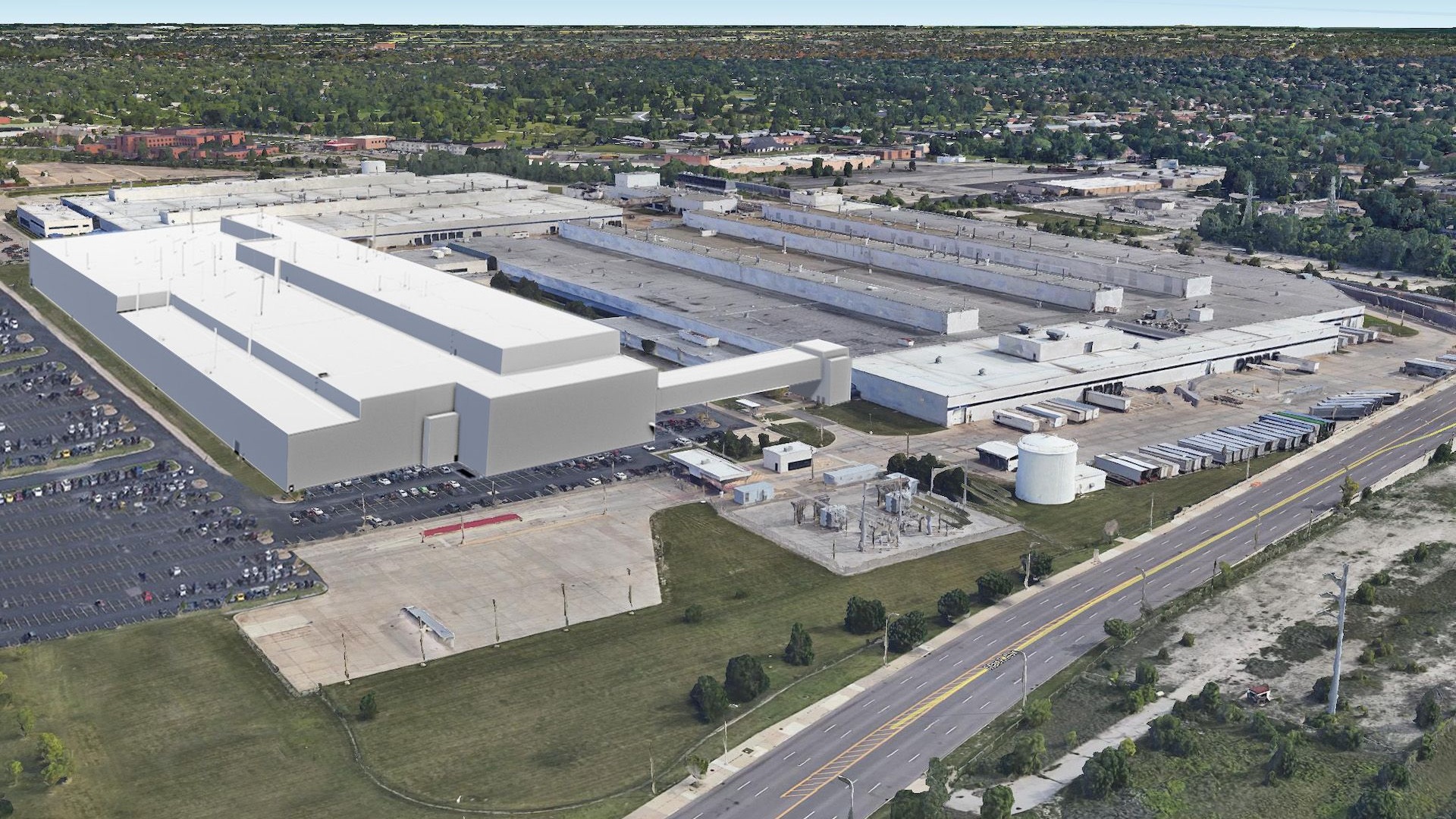 Artist's rendering of FCA Mack Avenue production plant for Jeep Grand Cherokee production