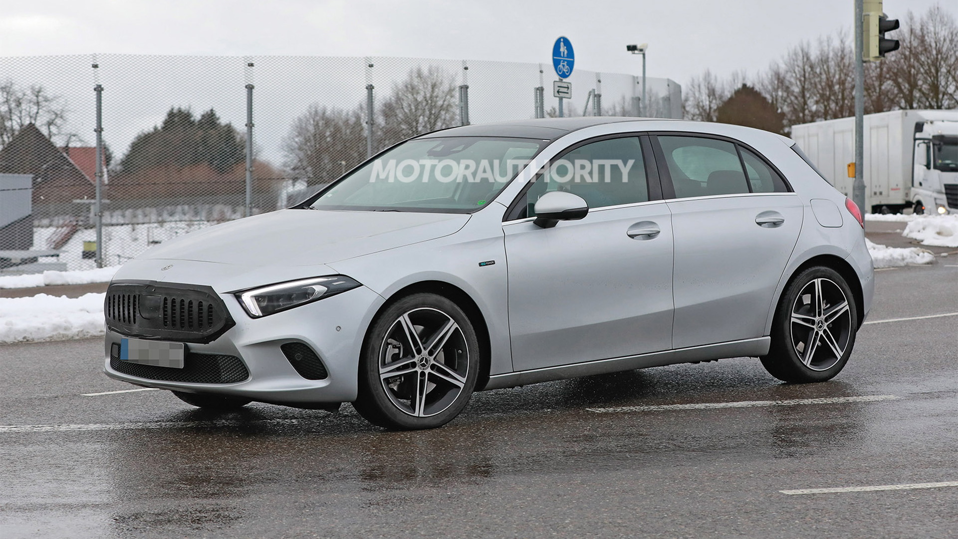 2023 MercedesBenz AClass hatchback spy shots Midcycle update in the