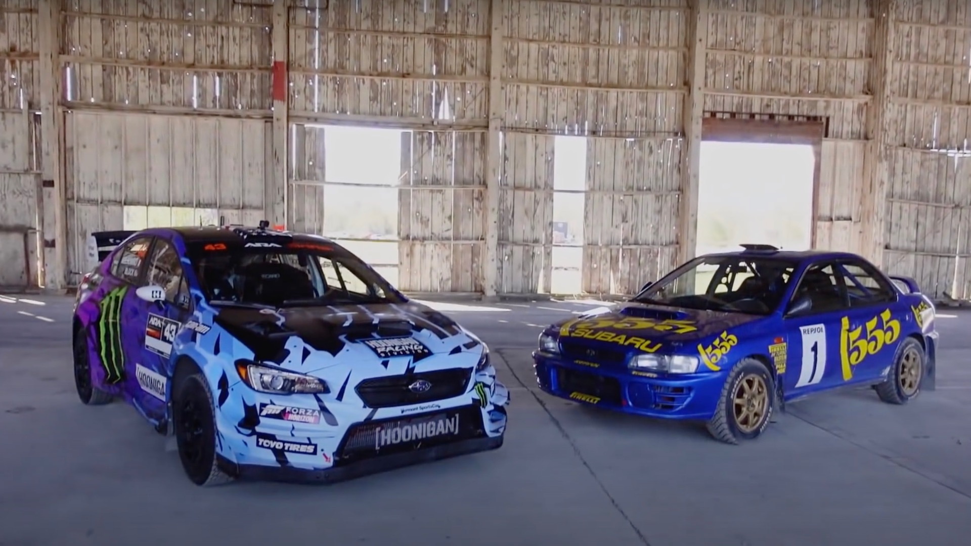 Ken Block compares 2021 Subaru WRX STI and 1997 Subaru Impreza rally cars
