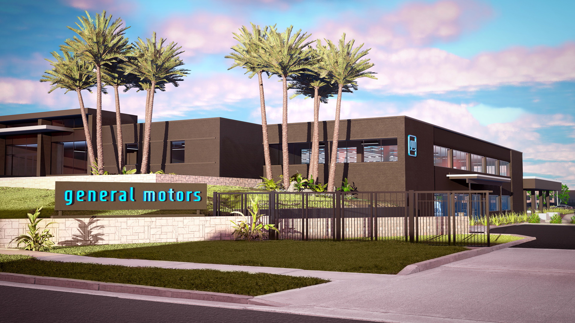 Artist's impression of GM design center to be built in Pasadena, California