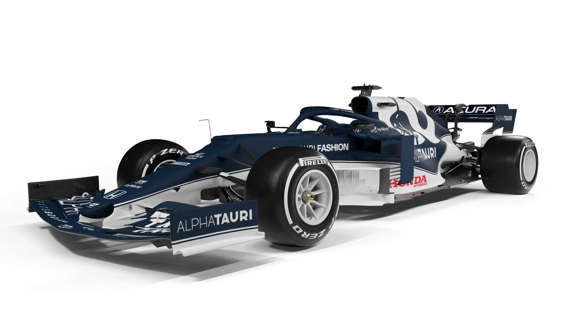 AlphaTauri AT02 with Acura badging for the 2021 United States Grand Prix