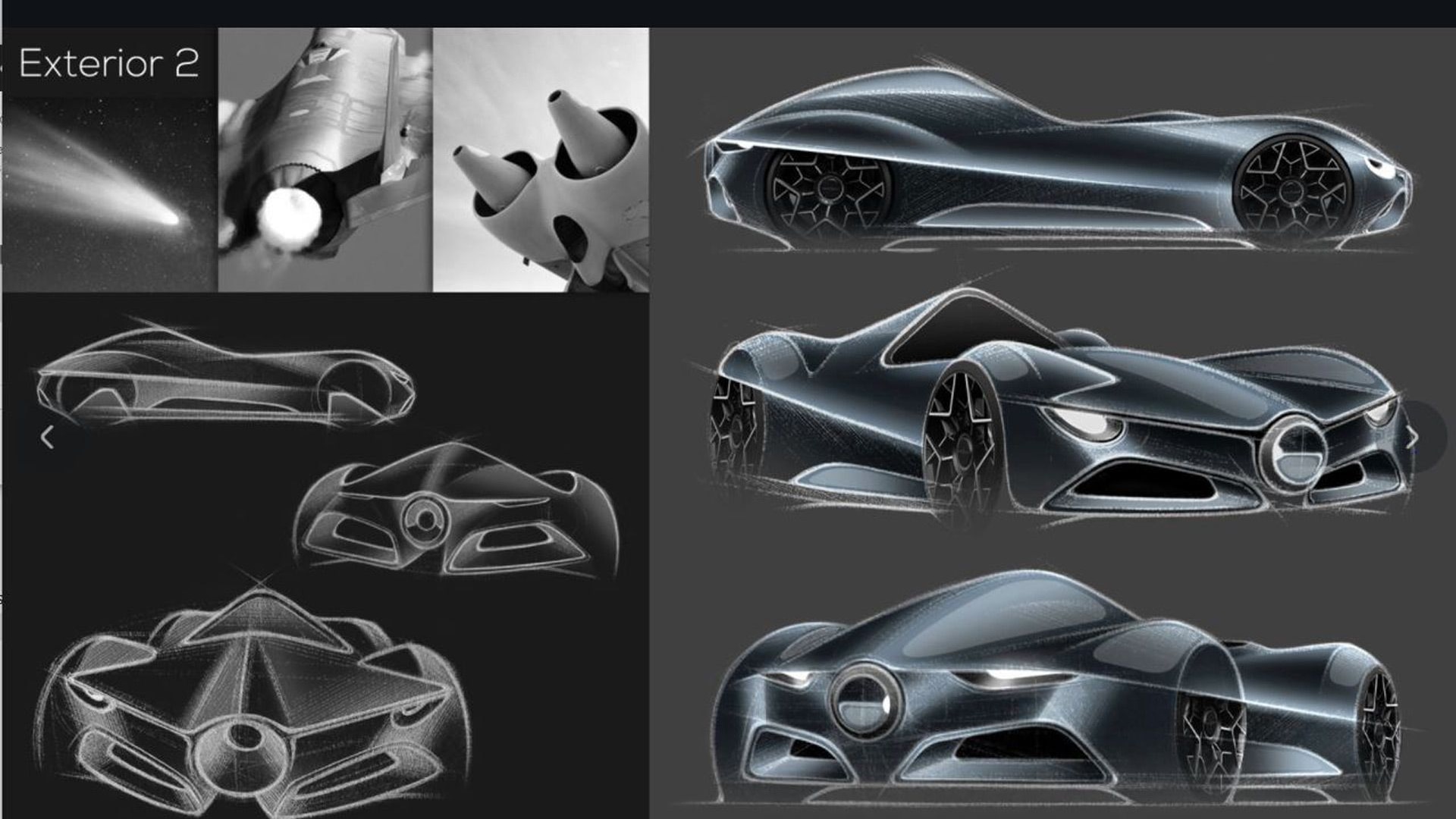 Sketch for modern Hispano-Suiza Alfonso XIII by IED students