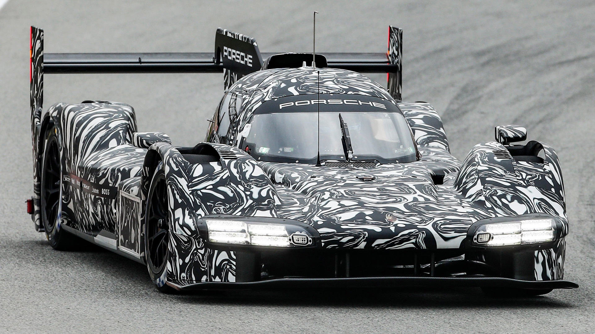 Teaser for 2023 Porsche LMDh race car
