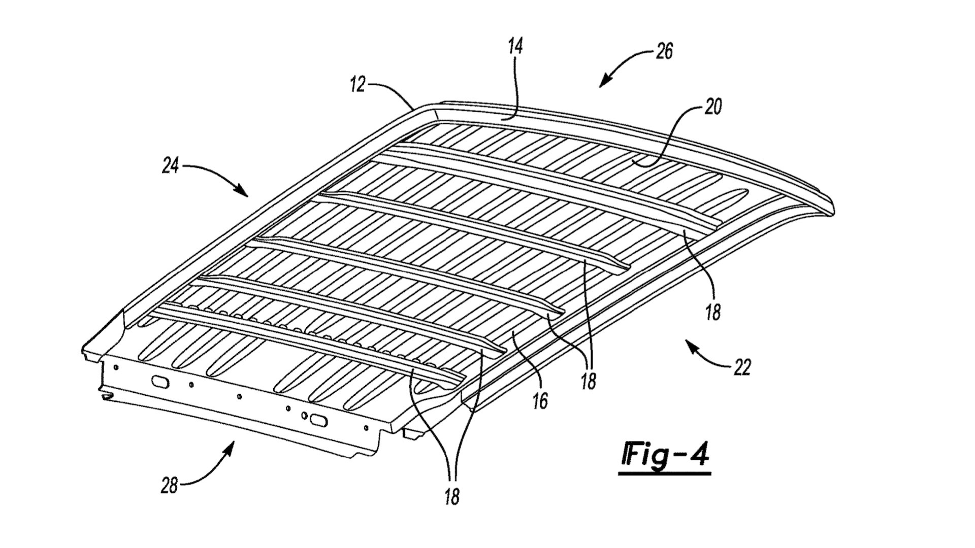 Ford roof-mounted lighting system patent image