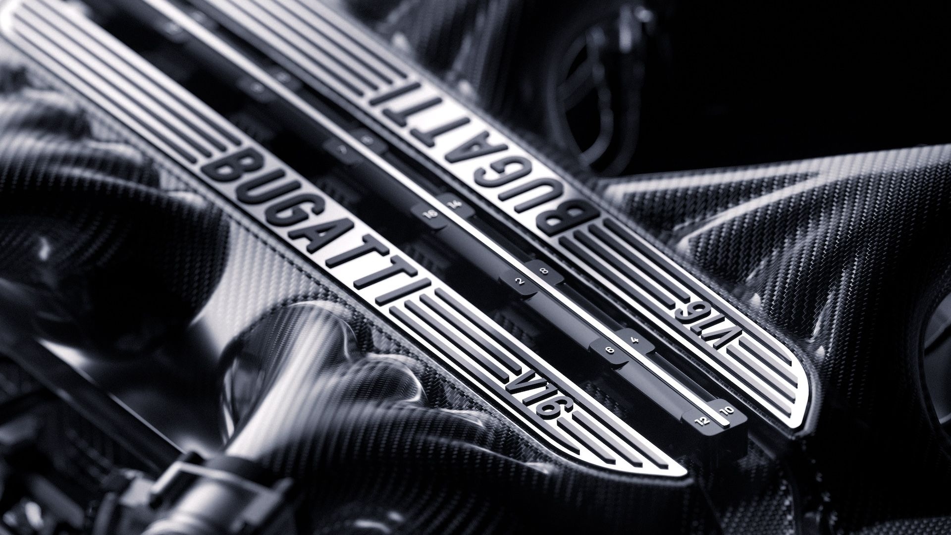 Bugatti Chiron successor's V-16 hybrid teaser