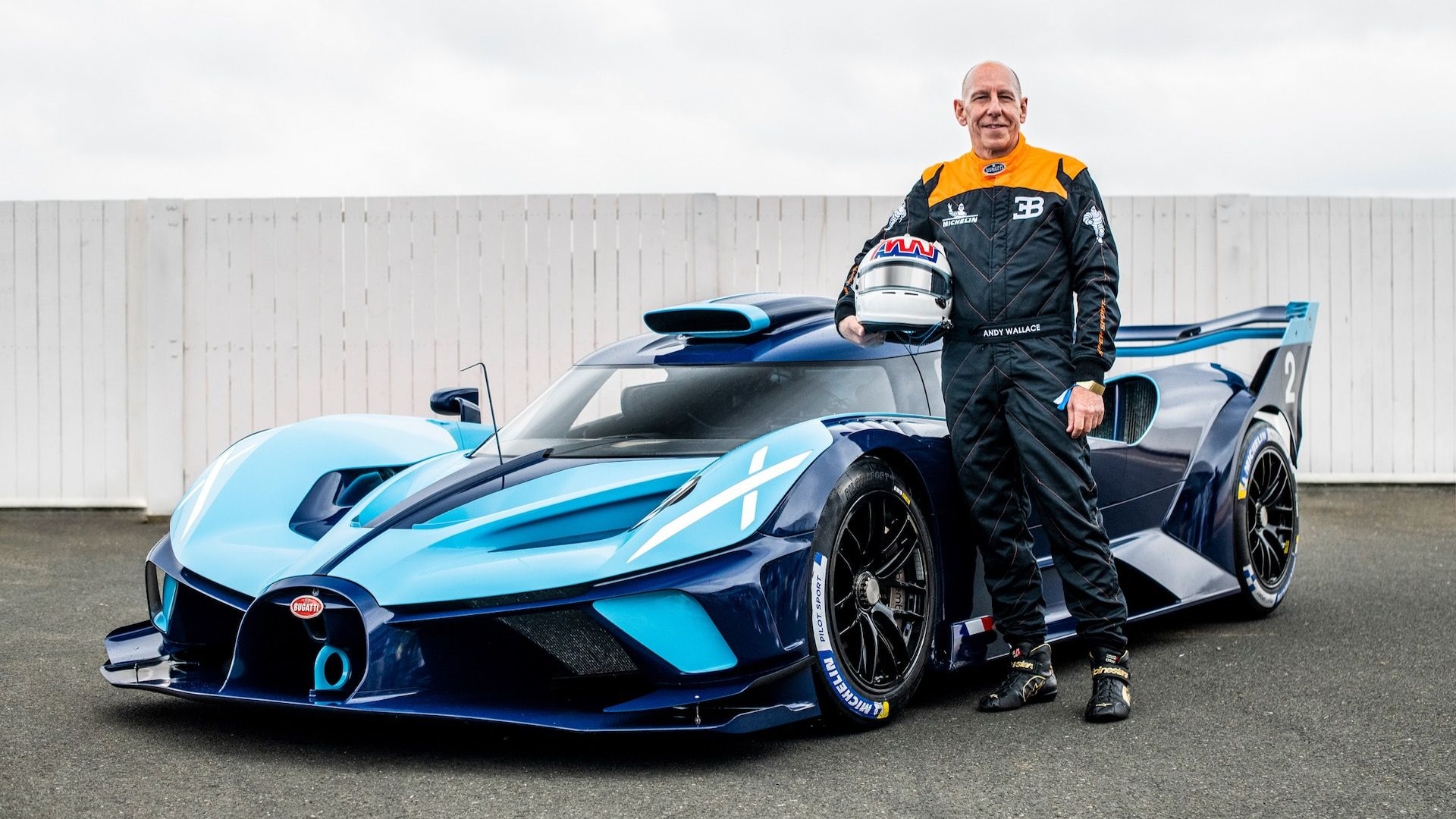Andy Wallace tests the Bugatti Bolide