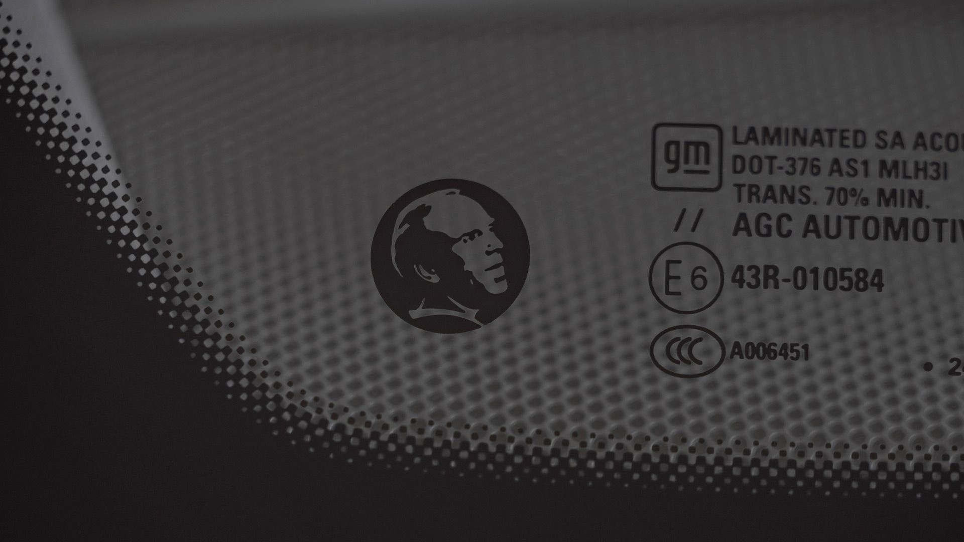 Tadge Juechter depiction on Corvette windshield