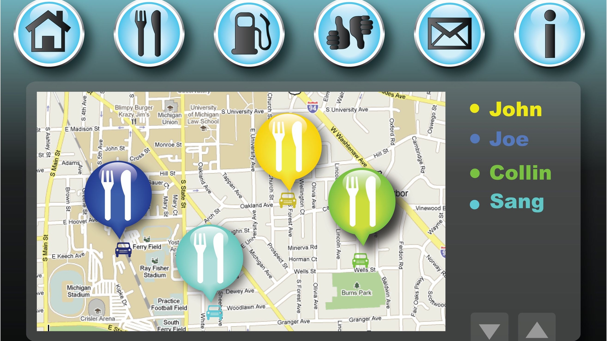 App preview from Ford & U Mich's 'Cloud Computing in the Commute' project