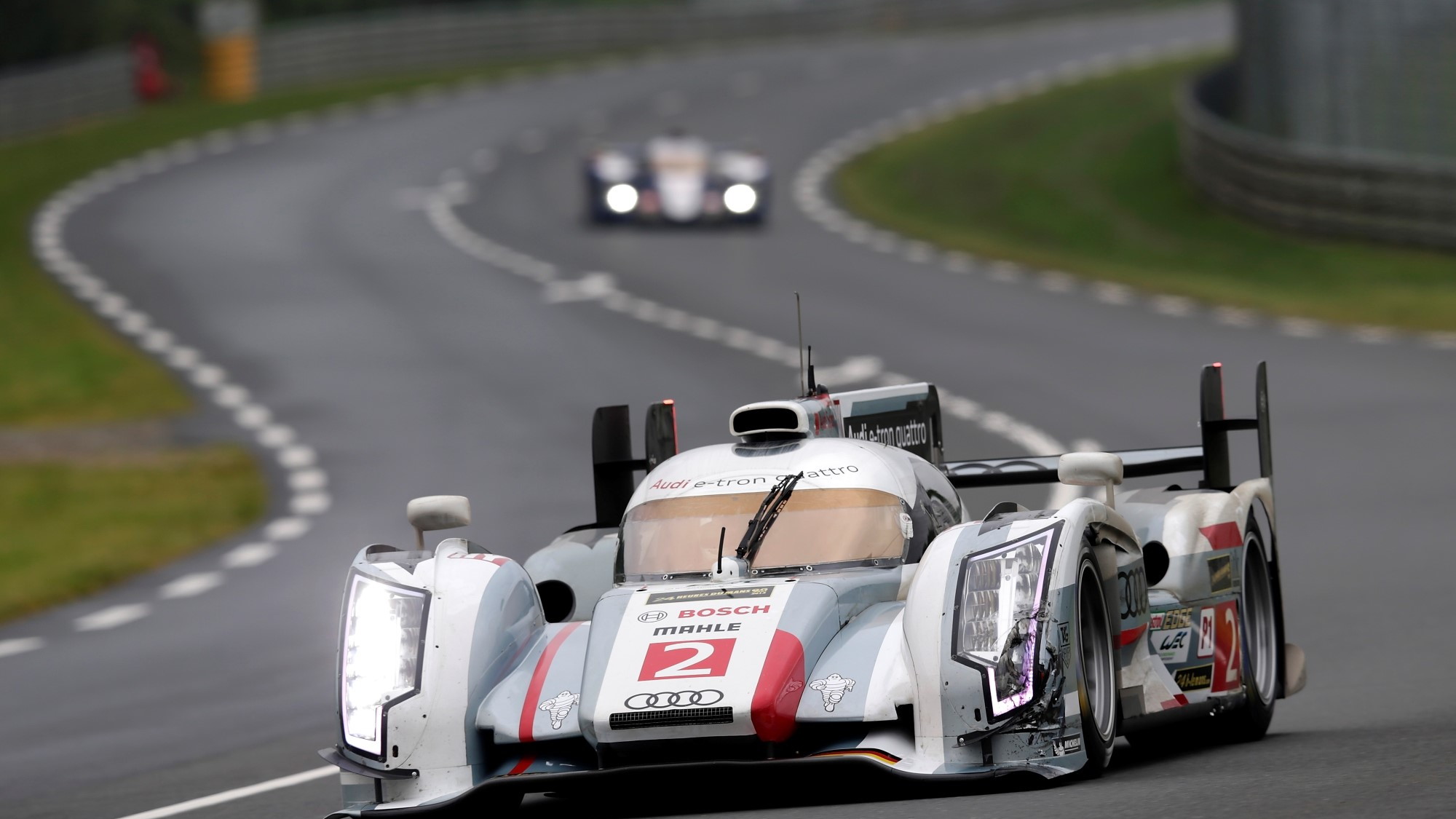 Allan McNish and the Audi team prepare for the 2013 24 Hours of Le Mans