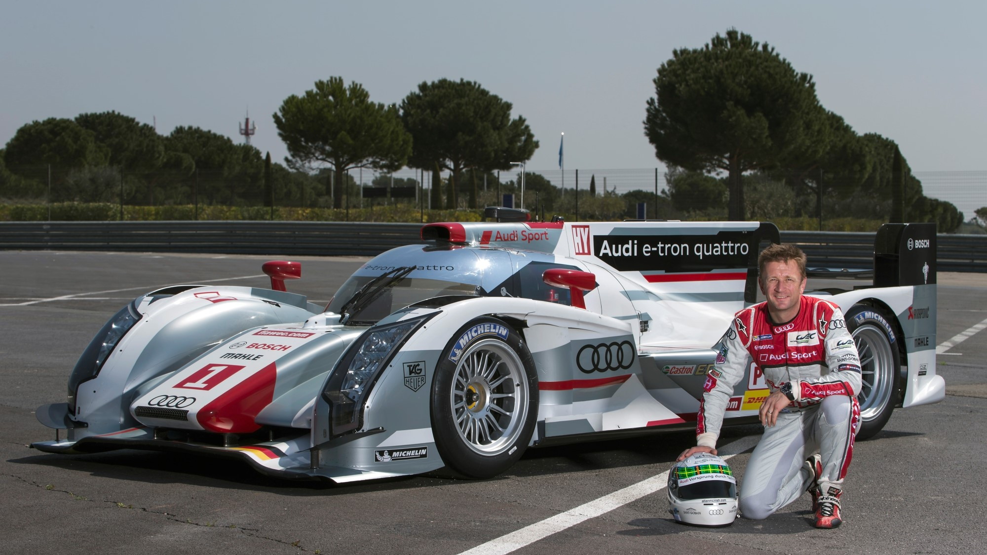 Allan McNish and the Audi team prepare for the 2013 24 Hours of Le Mans