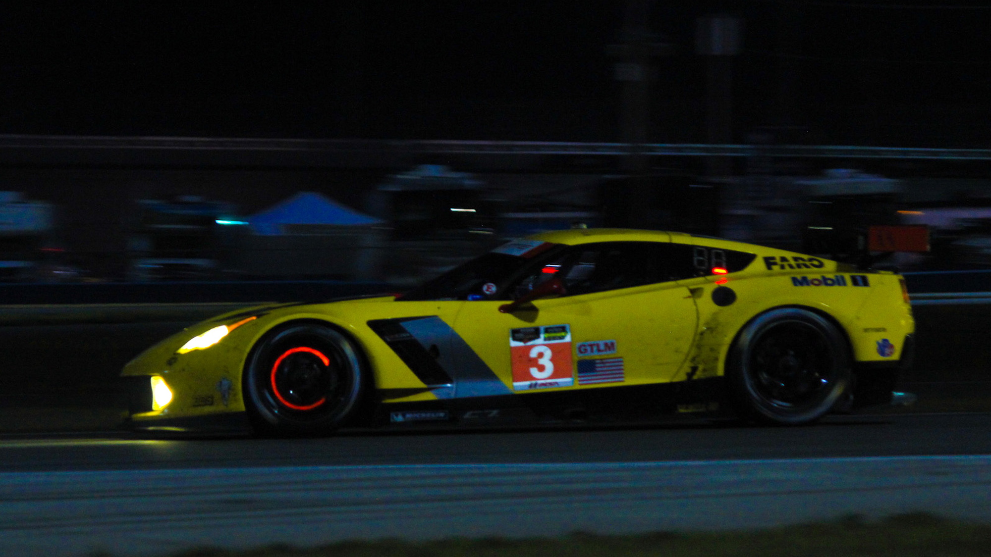The 2014 Rolex 24 at Daytona at night