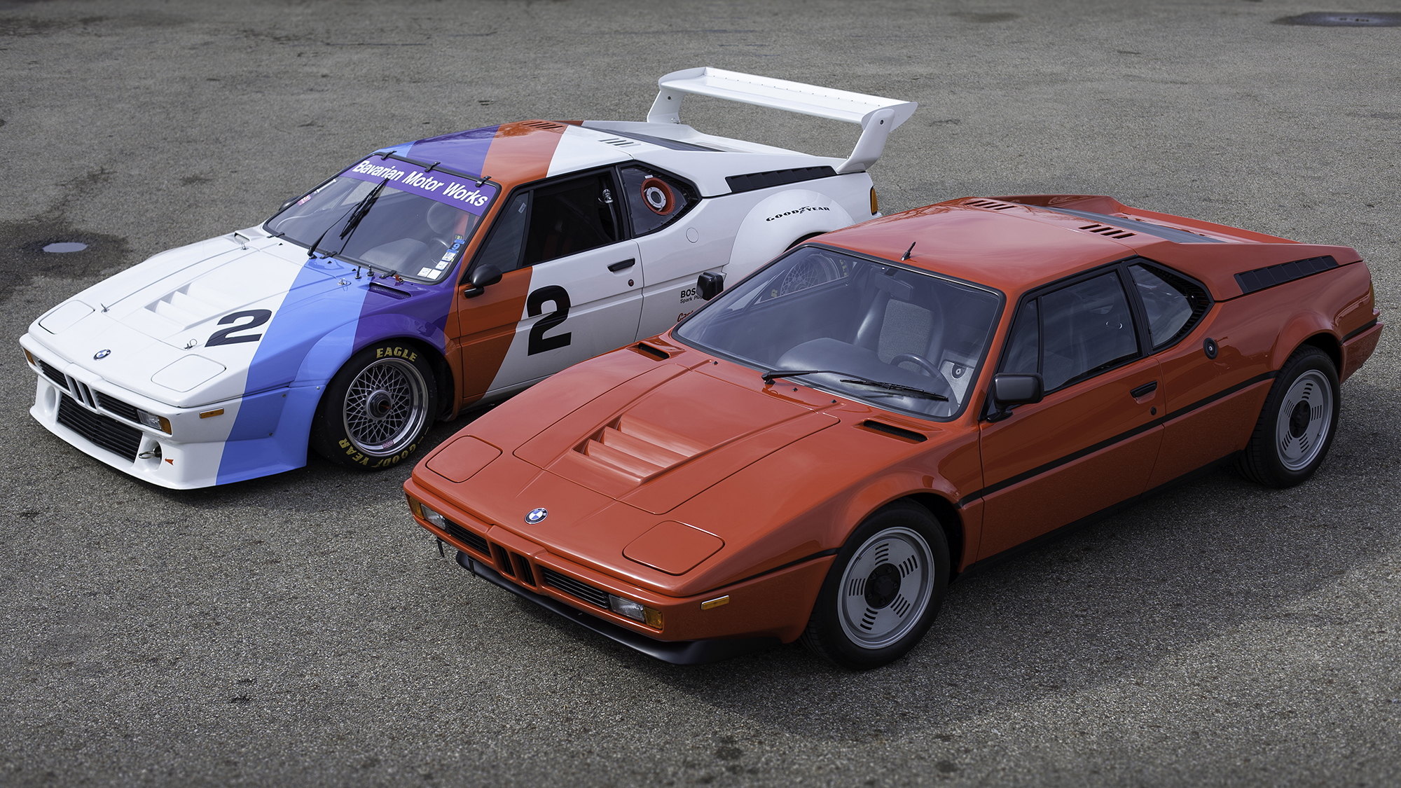 1981 BMW M1 IMSA Group 4 with its road version.