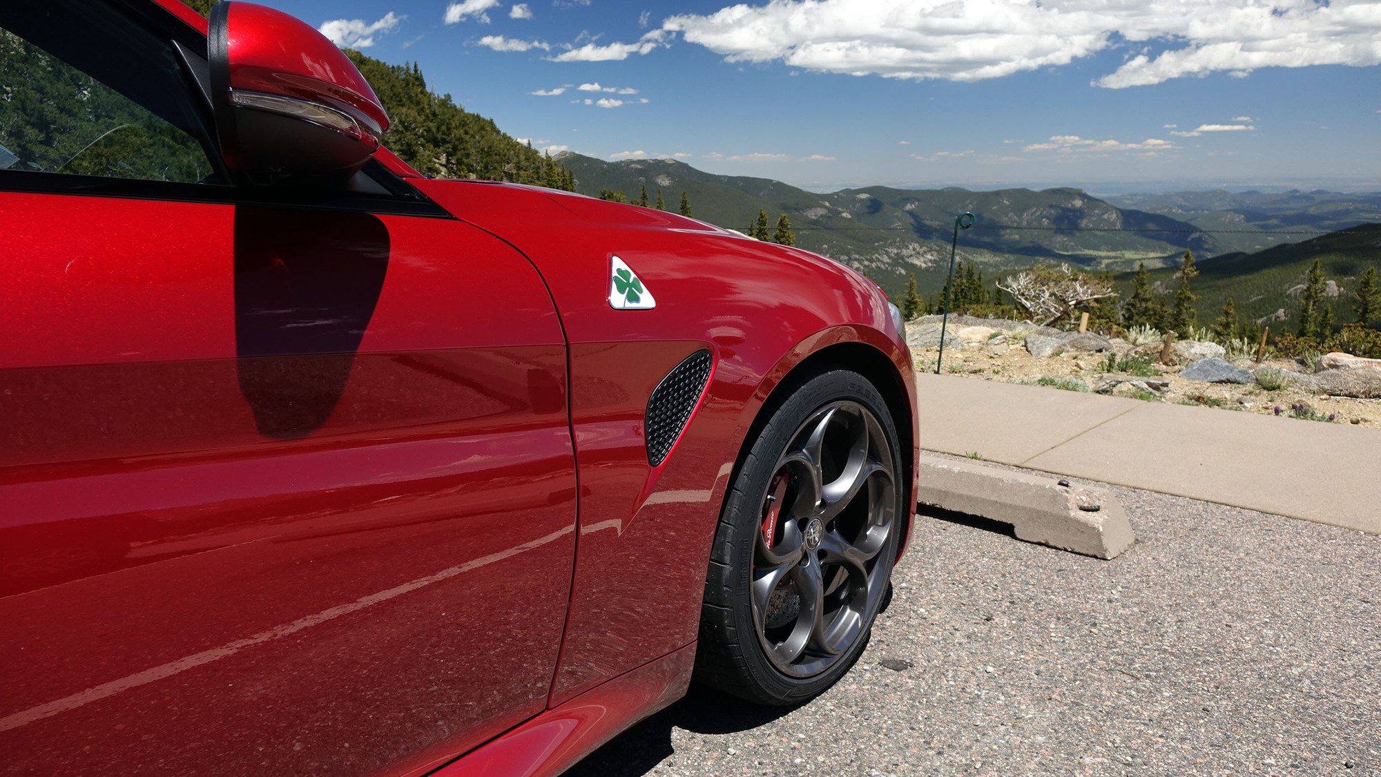 2017 Alfa Romeo Giulia Quadrifoglio on the Mt. Evans Scenic Byway