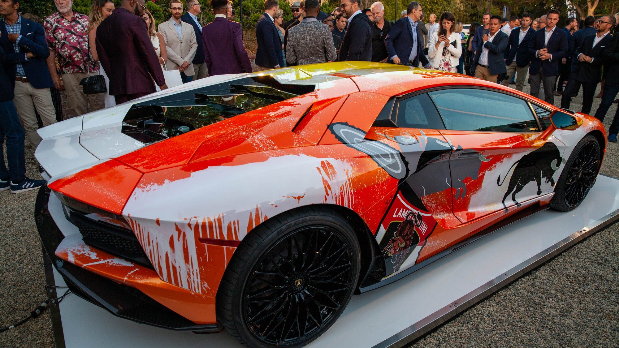 Original Lamborghini art car bows at Monterey Car Week
