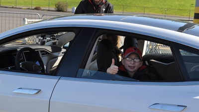 kids react to tesla model s p85d insane mode launch video shows how fast it is