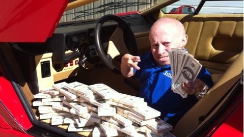 Verne Troyer's cash-filled Lamborghini Countach