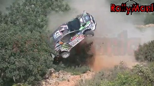 Ken Block destroys his Fiesta RS WRC car in testing