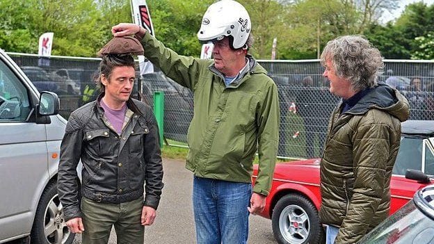 Scene from final ‘Top Gear’ episode starring Clarkson, Hammond and May - Image via BBC