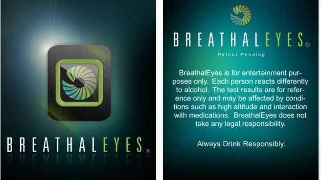 BreathalEyes app for iPhone