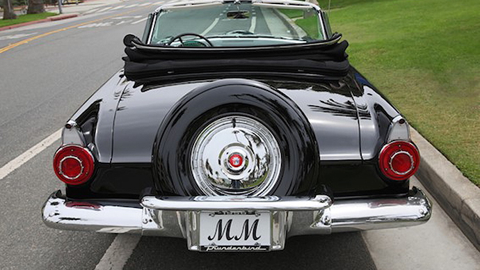 1956 Ford Thunderbird convertible once owned by Marilyn Monroe