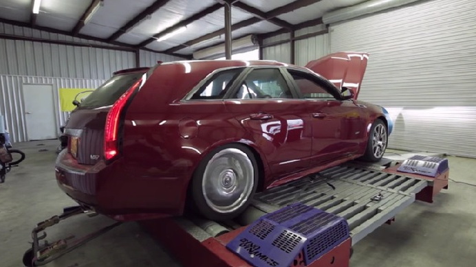 1,200-horsepower Hennessey Cadillac CTS-V Wagon on the dyno