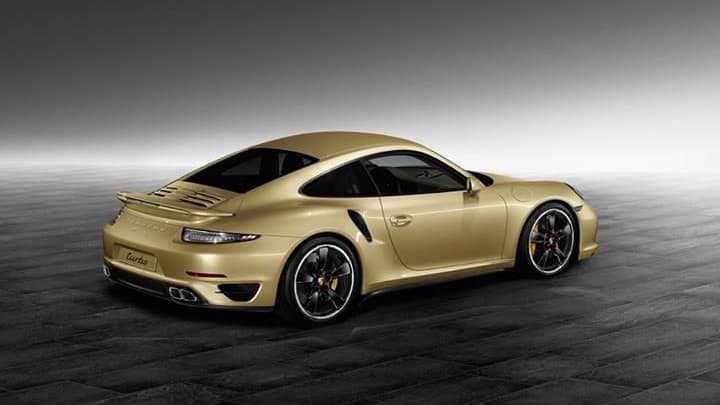 2014 Porsche 911 Turbo in Lime Gold Metallic paint