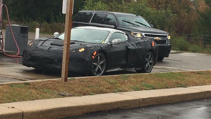 Mid-engine 2019 Chevrolet Corvette spy shots via Facebook user Josh B