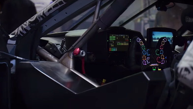 C8.R Corvette race car cockpit