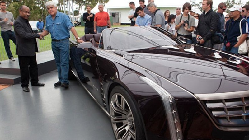 Ed Welburn and Jay Leno with the 2011 Cadillac Ciel Concept