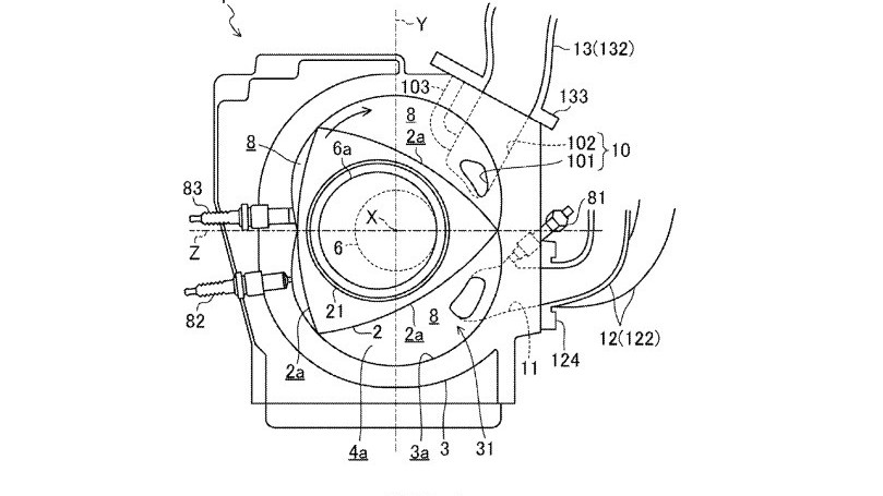Mazda rotary patent drawing, credit Auto Evolution