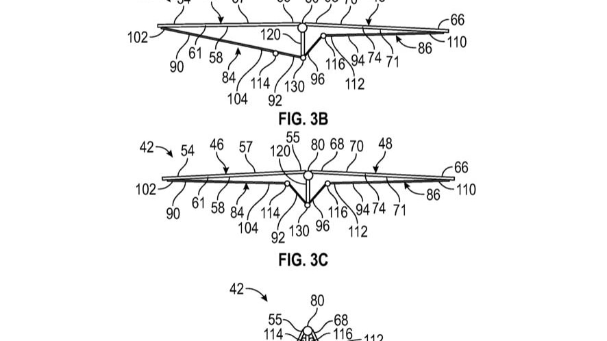 General Motors foldable bed ramps patent image