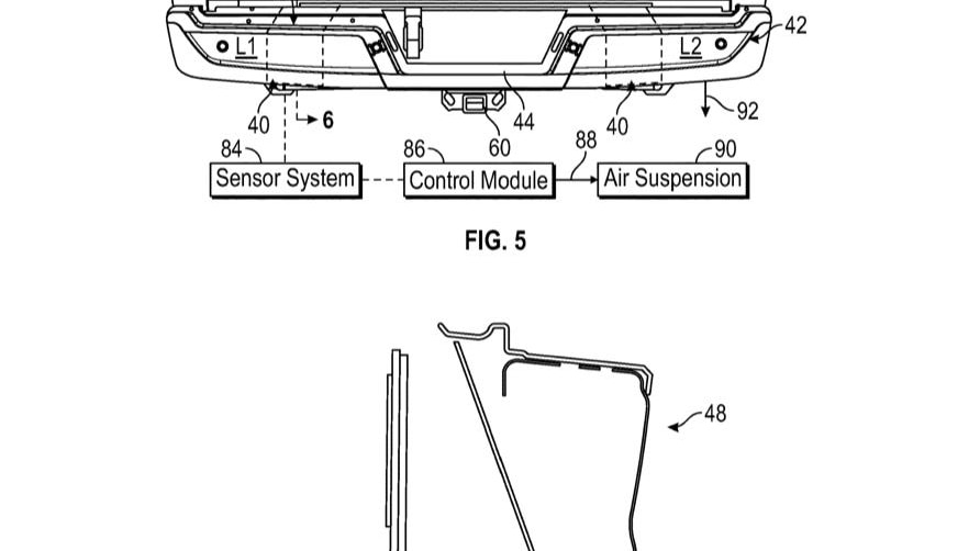 Ford deployable bumper step patent image