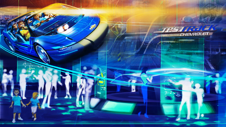 Renderings for the new Test Track at Walt Disney World