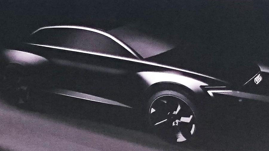 Purported Audi Q6 electric crossover teaser image