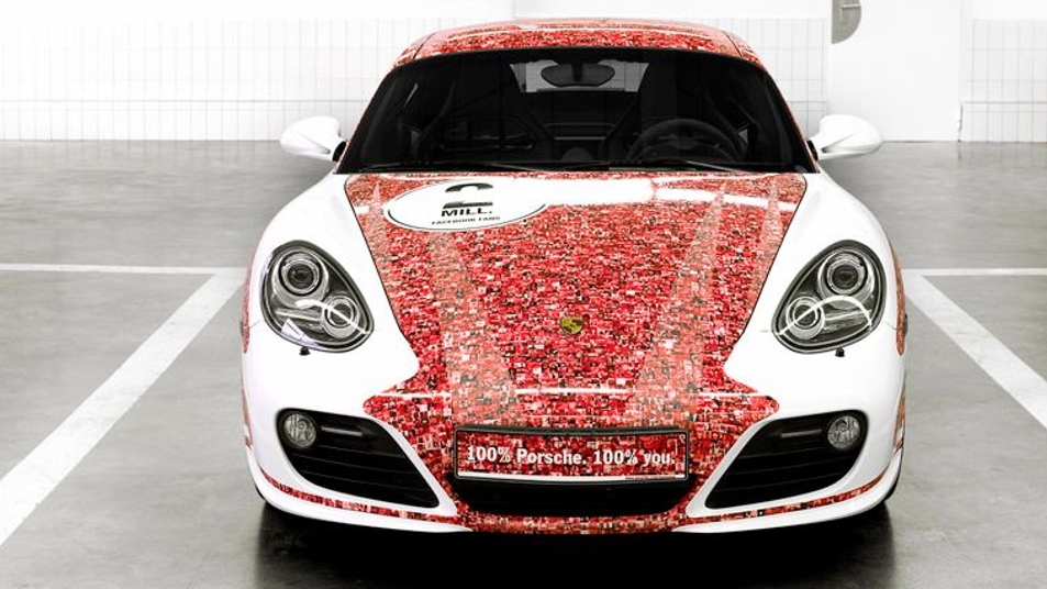 Porsche Cayman S celebrates 2 million Porsche Facebook fans