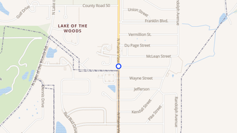 Map for Lake Of The Woods Apartments - Mahomet, IL