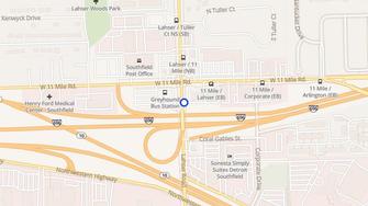 Map for Wellington Place Apartments - Southfield, MI