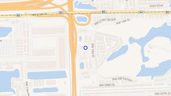 Map for Villas del Lago - Miami Gardens, FL