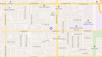 Map for Carson Terrace Senior Apartments - Carson, CA