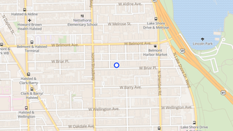 Map for 516 West Briar (Parliament Enterprises) - Chicago, IL