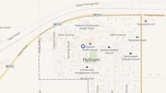 Map for Hysham Village - Hysham, MT