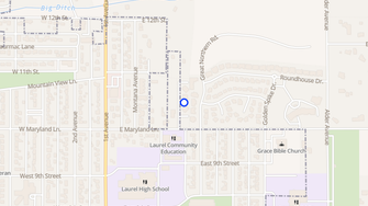 Map for Meadowood Apartments - Laurel, MT